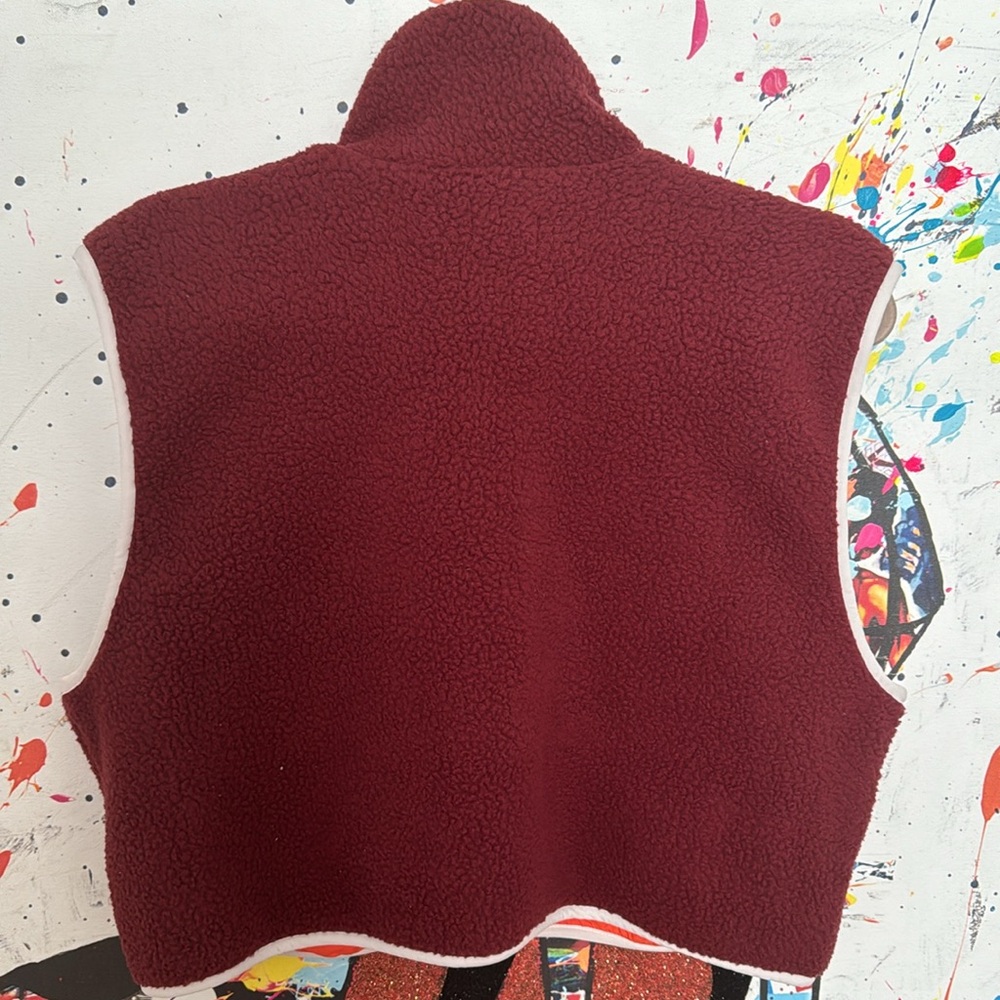 FP MVMNT NWOT's "Hit The Slopes" Vest in Oxblood & Orange ; Incredible Combo! - Picture 2 of 6